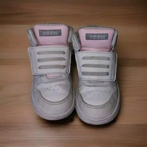 Adidas Girls Kids High Top Sneakers ART FY9290 Hook & Loop Size 10K Pink & White